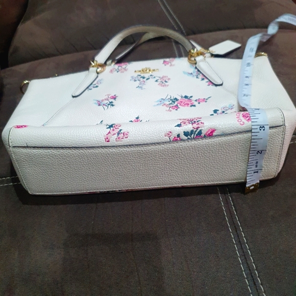 Coach Floral Cream Satchel Bag - Picture 10 of 10